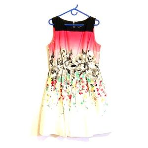 Just Taylor floral fit and flare dress